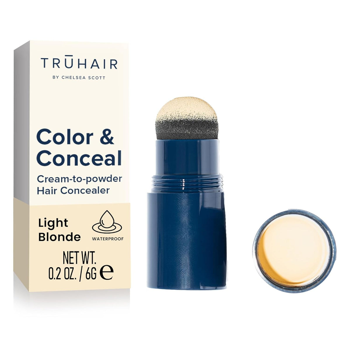 TRUHAIR Color & Conceal Waterproof Root Touch Up Hair Color Concealer - Hair Cover up for Gray