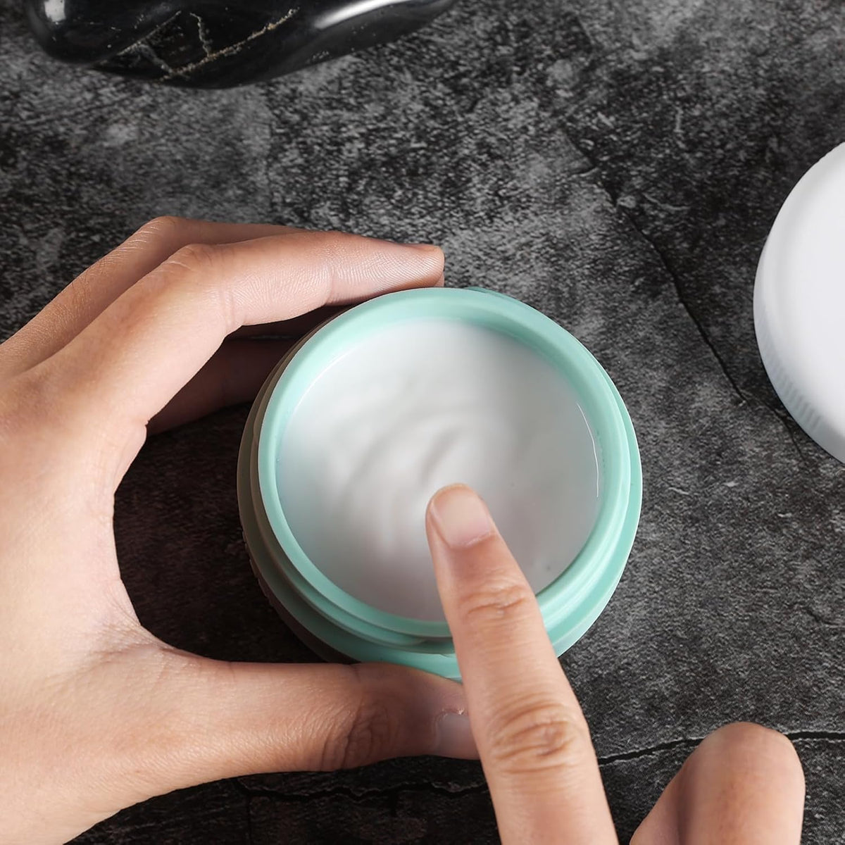 Travel Containers for Toiletries, Silicone Cream Jars BPA-Free, Leak-proof 1.35oz Travel Size