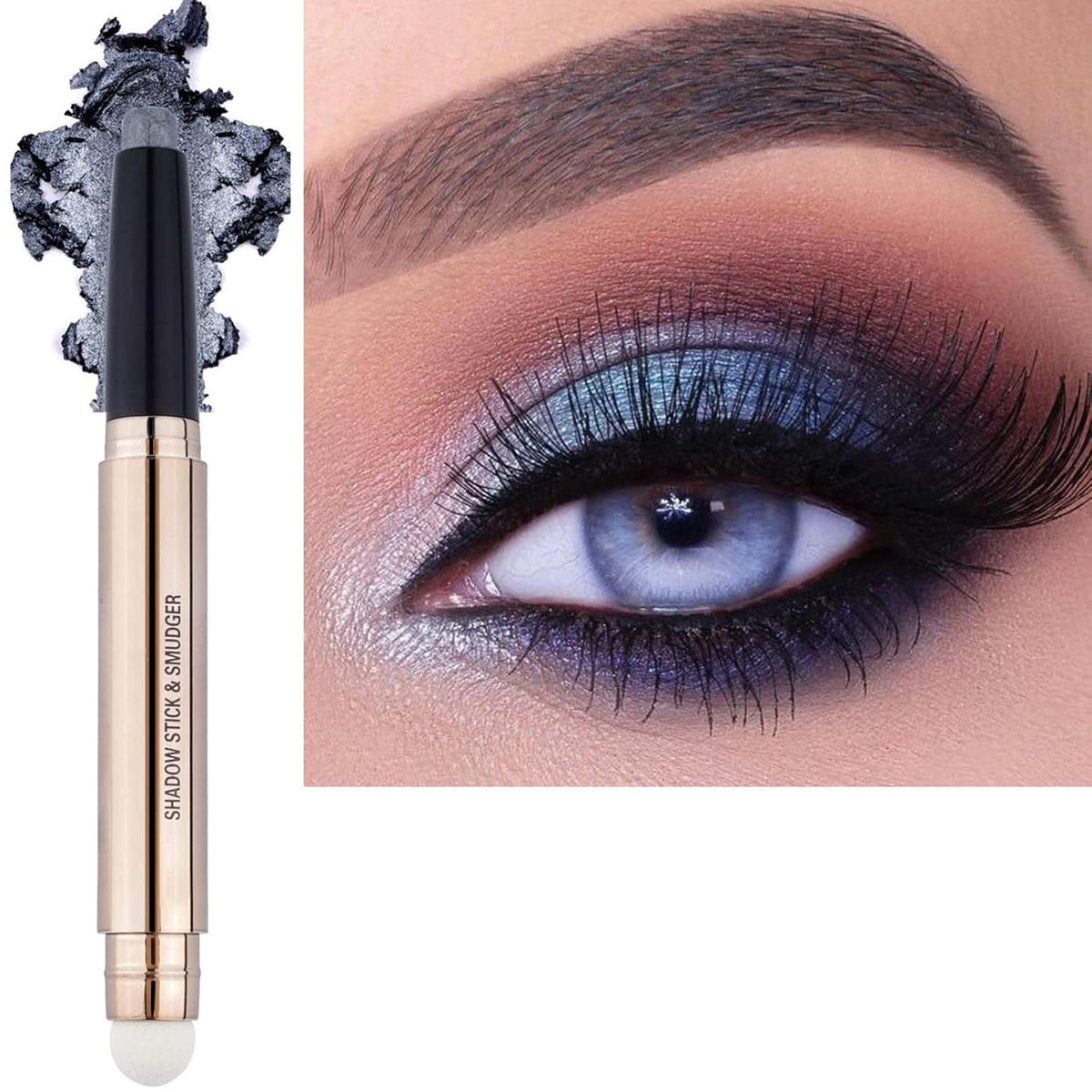 Silver Gray Eyeshadow Stick Makeup, Highlighter Matte Cream Eye Shadow Pencil, Waterproof