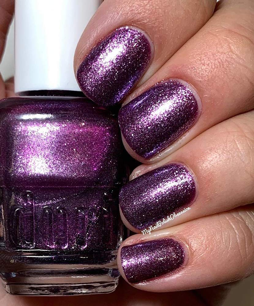 duri Nail Polish, 760 A Million Likes, Purple Metallic Glitter, Full Coverage, Shiny Finish, Fast