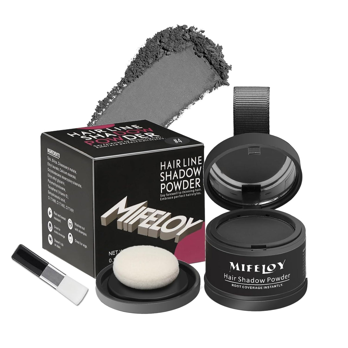 Root Touch Up Powder, Instantly Gray Hair Cover Up, Women Color Root Coverage Shadow Powder for