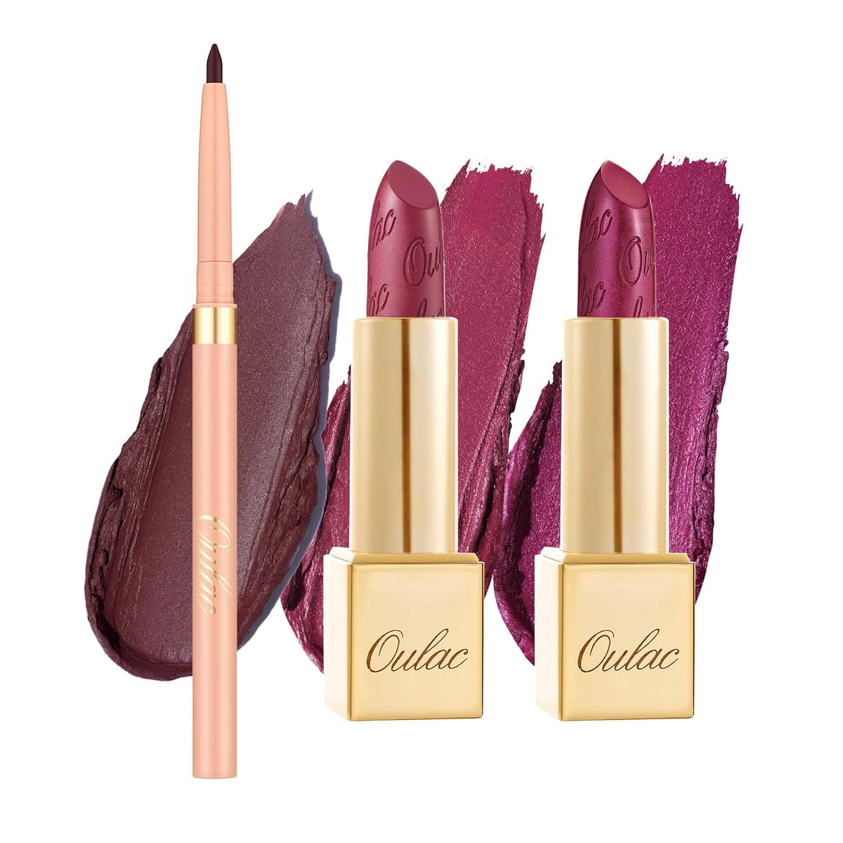 Oulac Red Lipstick & Lipliner Set High Impact Lipcolor with Moisturizing Formula, Vegan Beauty