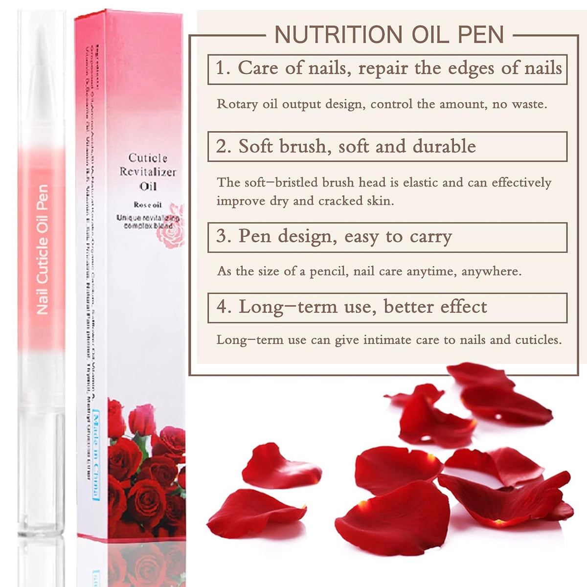 Nail Cuticle Oil Pen 18 Scents Gel Nail Oil Pen Nourishment Polish With Vitamins Moisturized