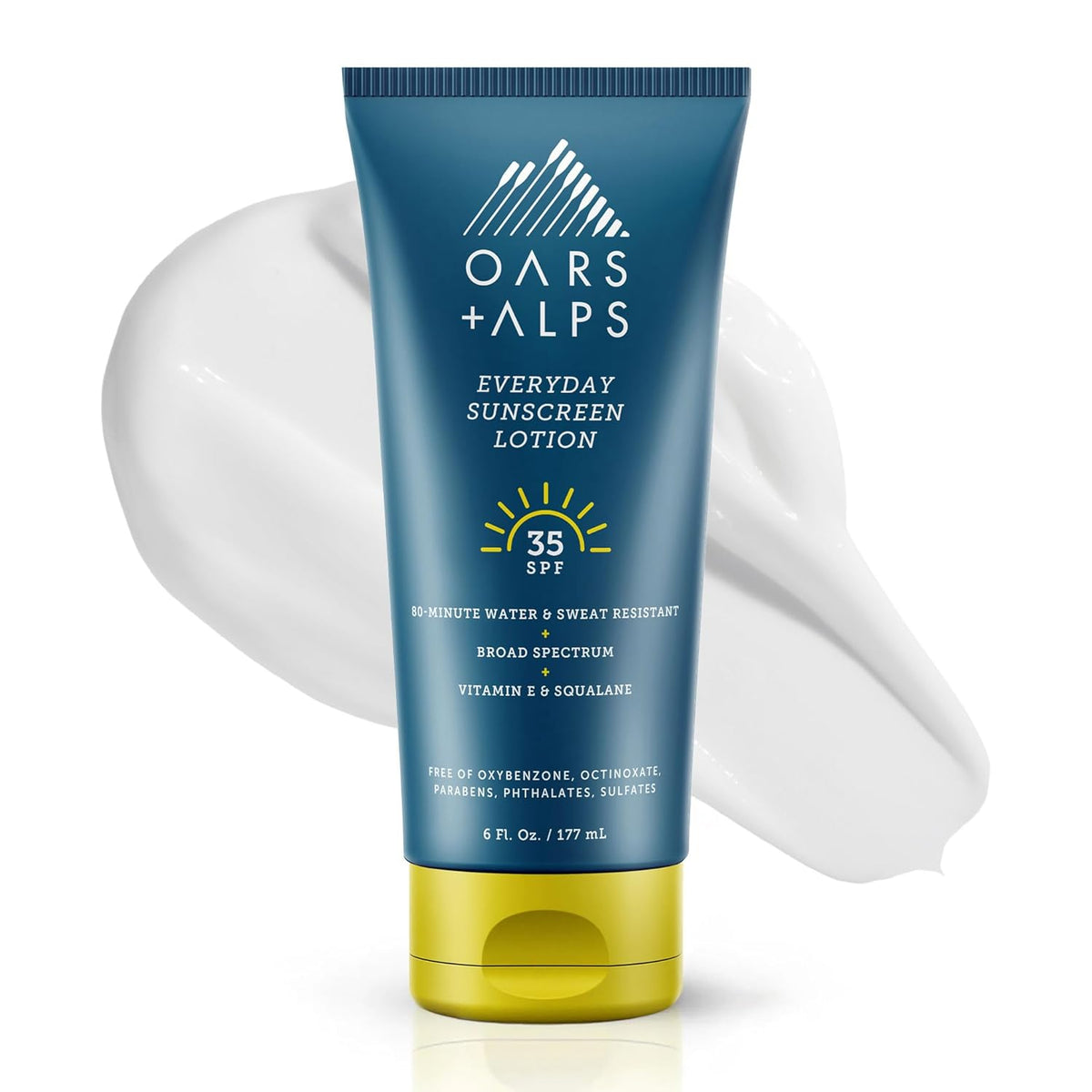 Oars + Alps Sunscreen Body Lotion for Everday Use, SPF 35 Body & Face Sunscreen Lotion, Infused