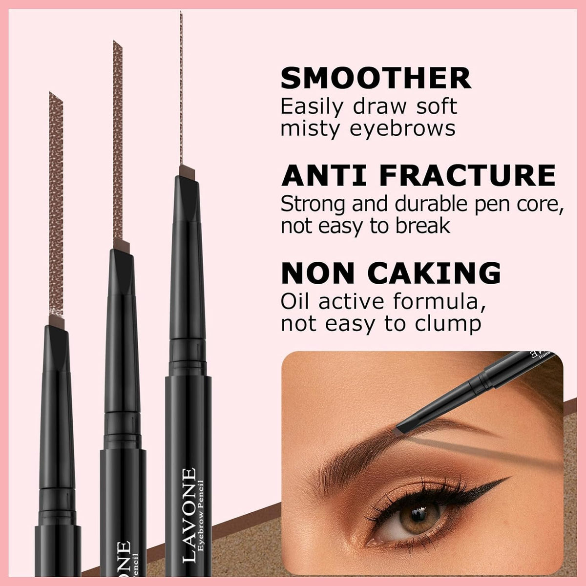 Eyebrow Color Kit with Brow Color & Eyebrow Pencil, 2-in-1 Natural Effects Eyebrow Makeup Set, Easy