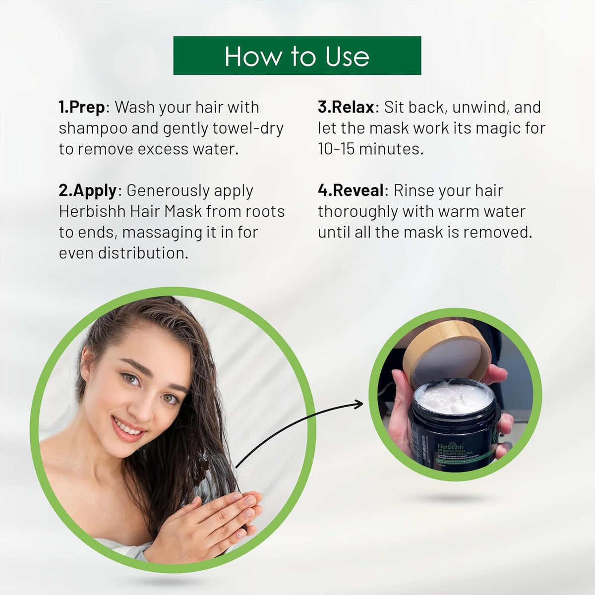 Herbishh Argan Hair Mask-Deep Conditioning & Hydration For Healthier Looking Hair for very Dry