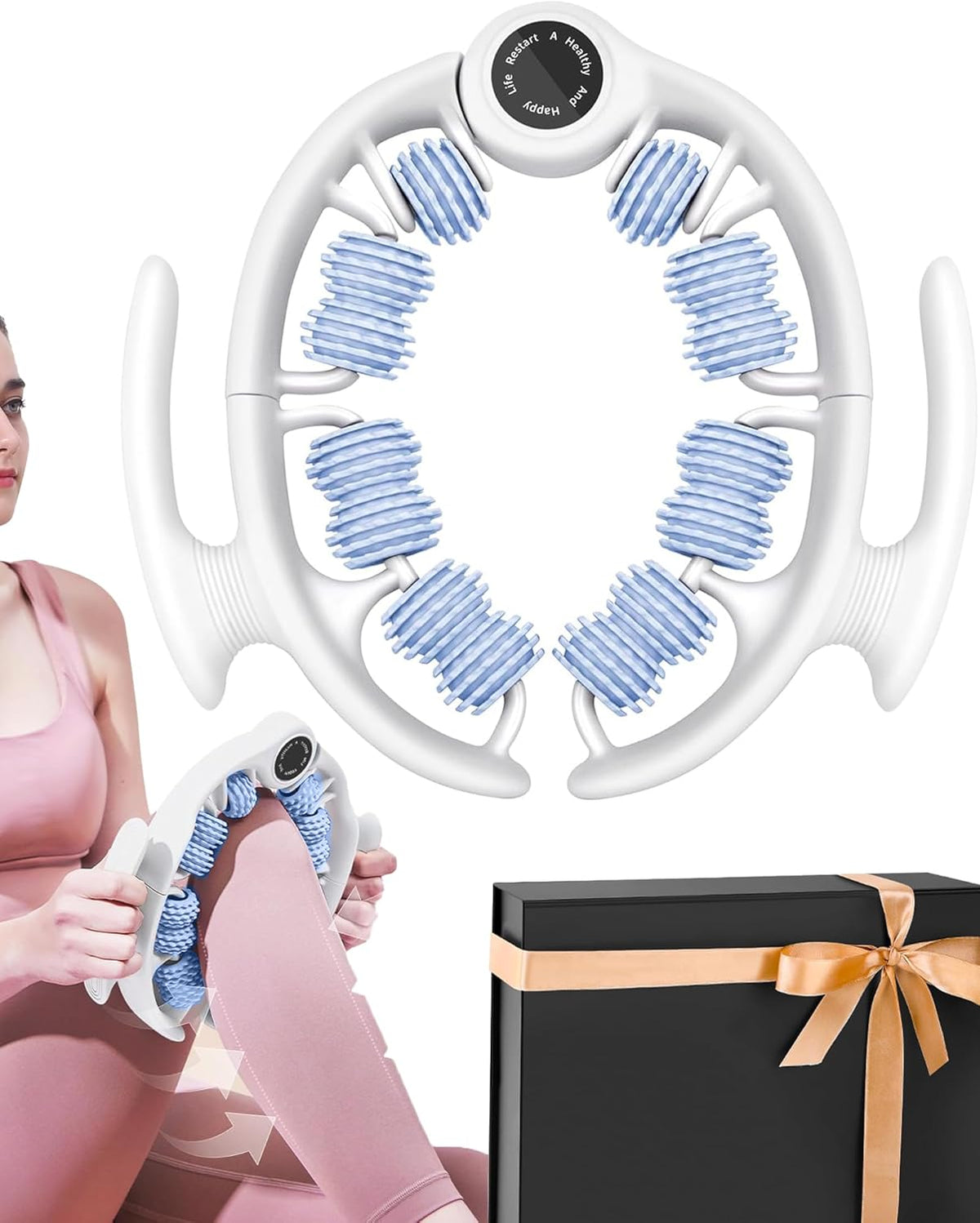 Anti Cellulite Roller & Lymphatic Drainage Massager | Fascia Blaster for Contoured & Smoother Skin