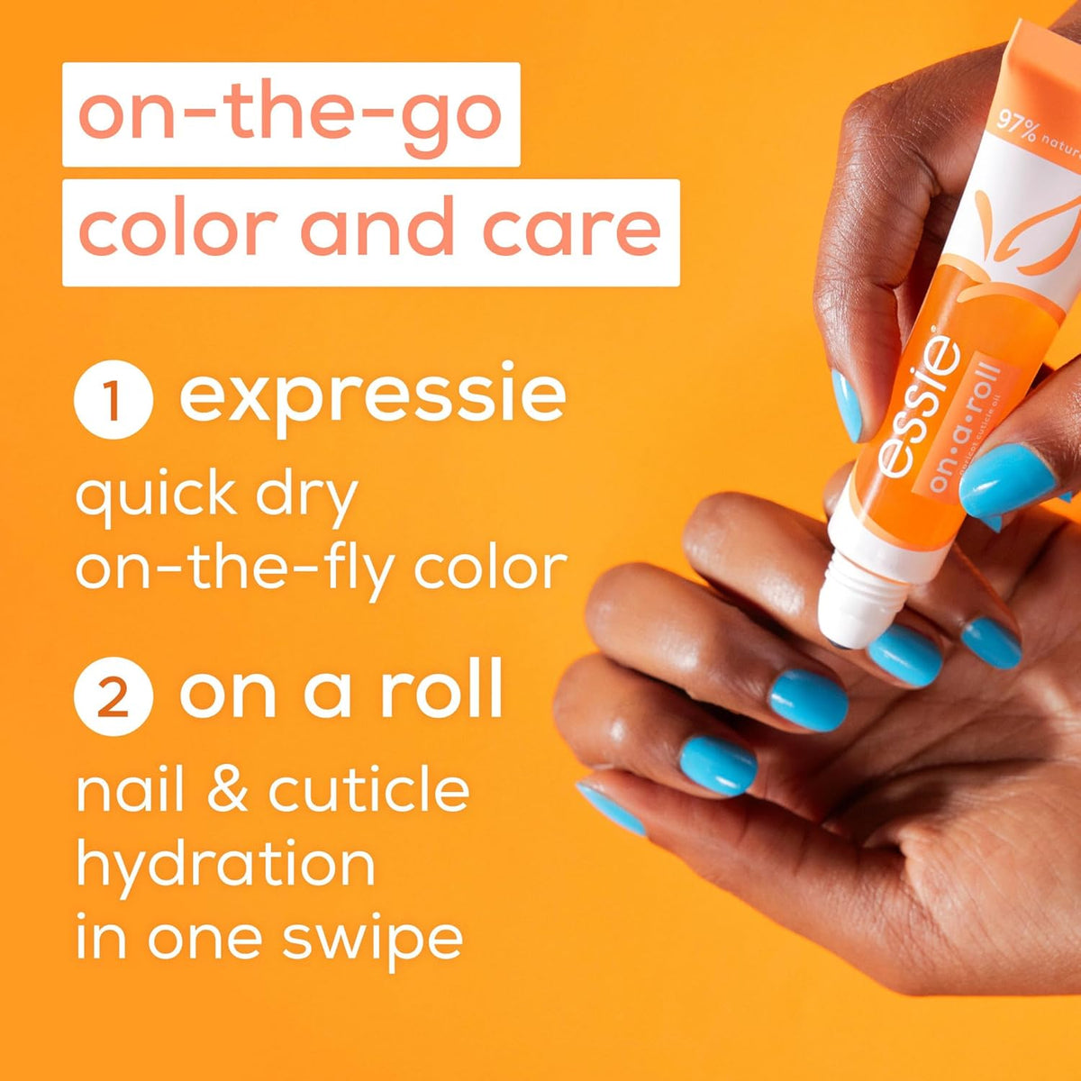 essie Nail Care, Apricot Cuticle Oil and Nail Treatment, 8-Free Vegan, On A Roll, 0.46 fl oz
