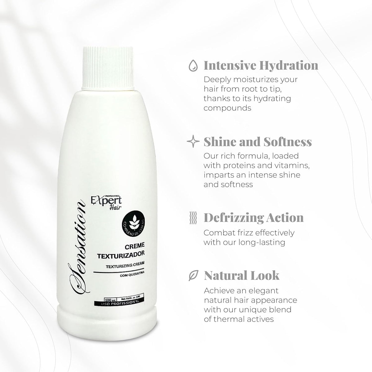 Expert Hair Sensation Straightening & Smoothing Kit :Texturizing Cream + Gold Repair Mask for