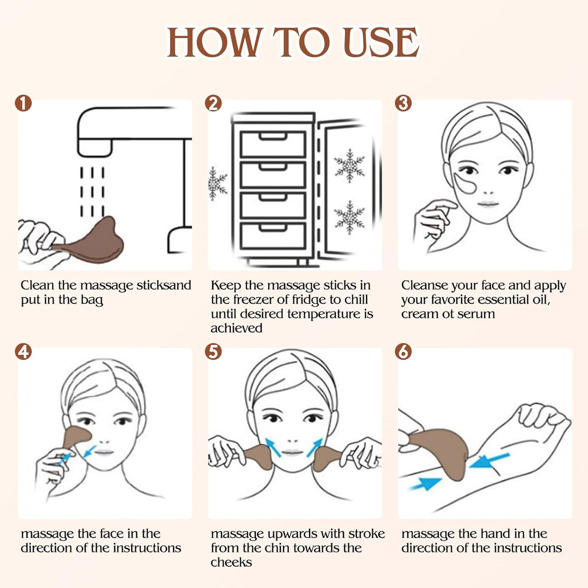 Running man Cryo Sticks-Gua Sha and Massage 2-in-1, Ice Globes for Face-Wrinkle Reduction & Dark