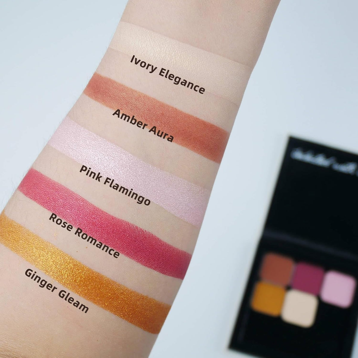 Single Matte Eyeshadow with Metal Pan, Long-lasting Natural Nude Color No-Makeup Look, Palette