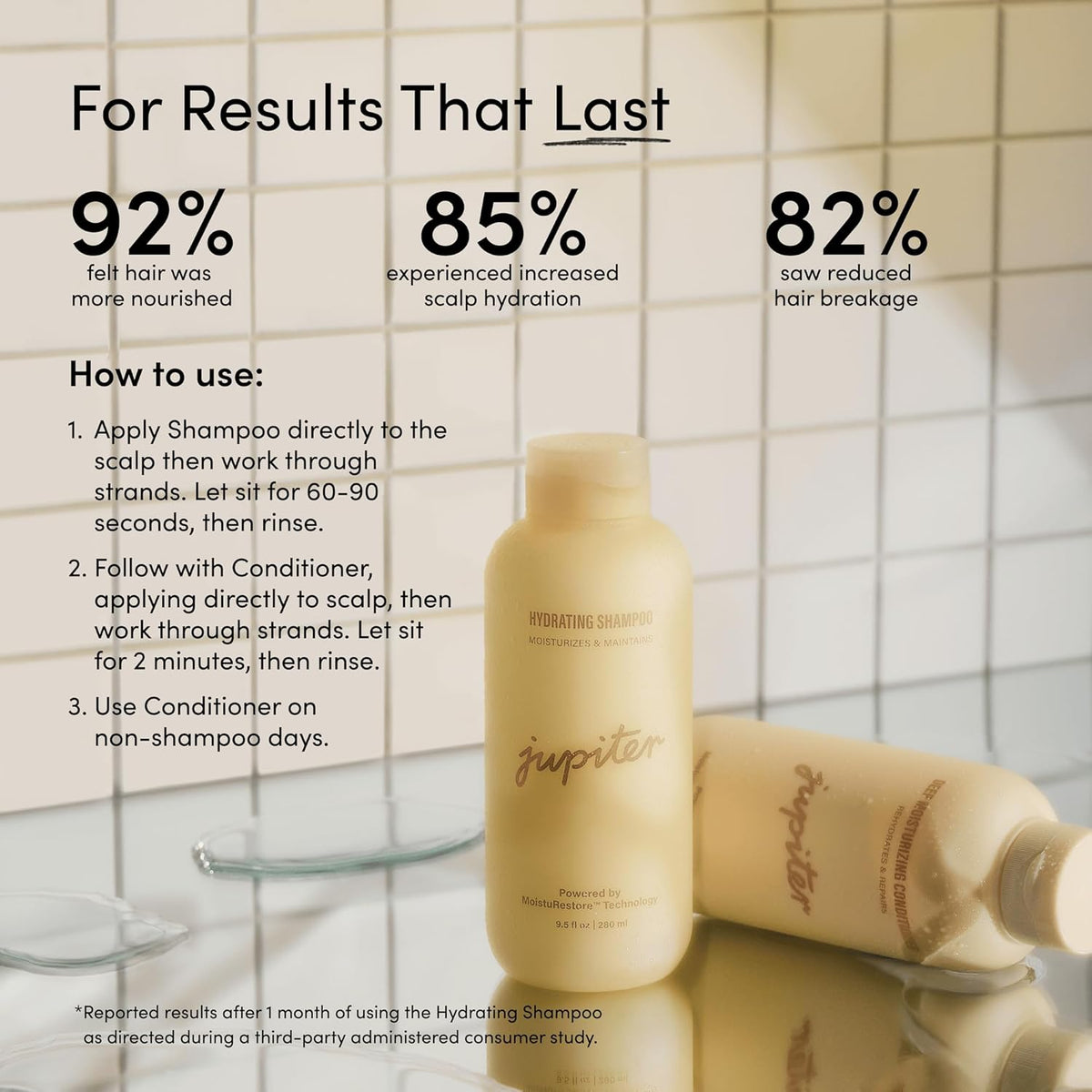 Jupiter Hydrating Shampoo and Conditioner Set – Moisturizing, Nourishing, and Strengthening Hair
