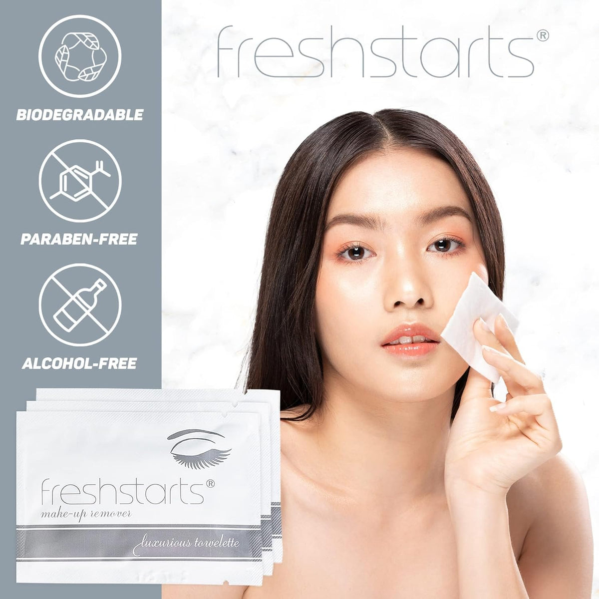 Freshends Flushable Individually Wrapped Wipes – 50 Bulk Pack Luxurious Towelettes, Guest Bathroom