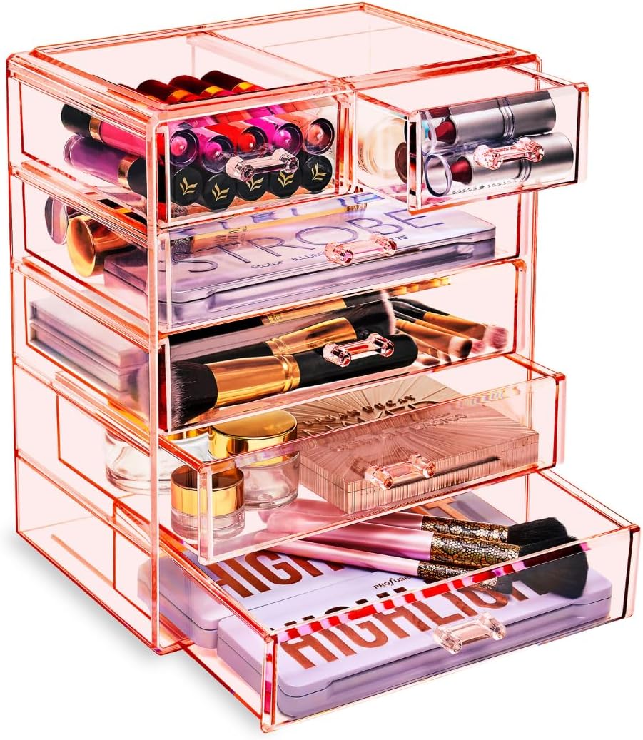 Sorbus Acrylic Makeup Organizer - Organization and Storage Case for Cosmetics Make Up & Jewelry