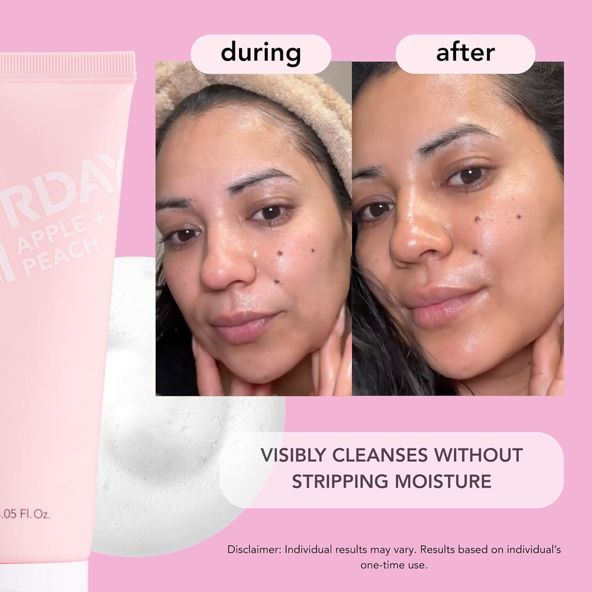 Saturday Skin Face Cleanser Hydrating Foam Cleanser Natural ingredients Anti-aging | Makeup Remover