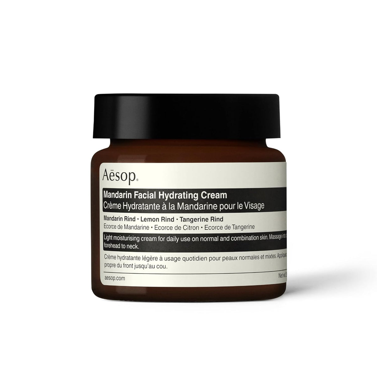Aesop Mandarin Facial Hydrating Cream | Cools, Tones, and Balances Normal And Combination Skin |
