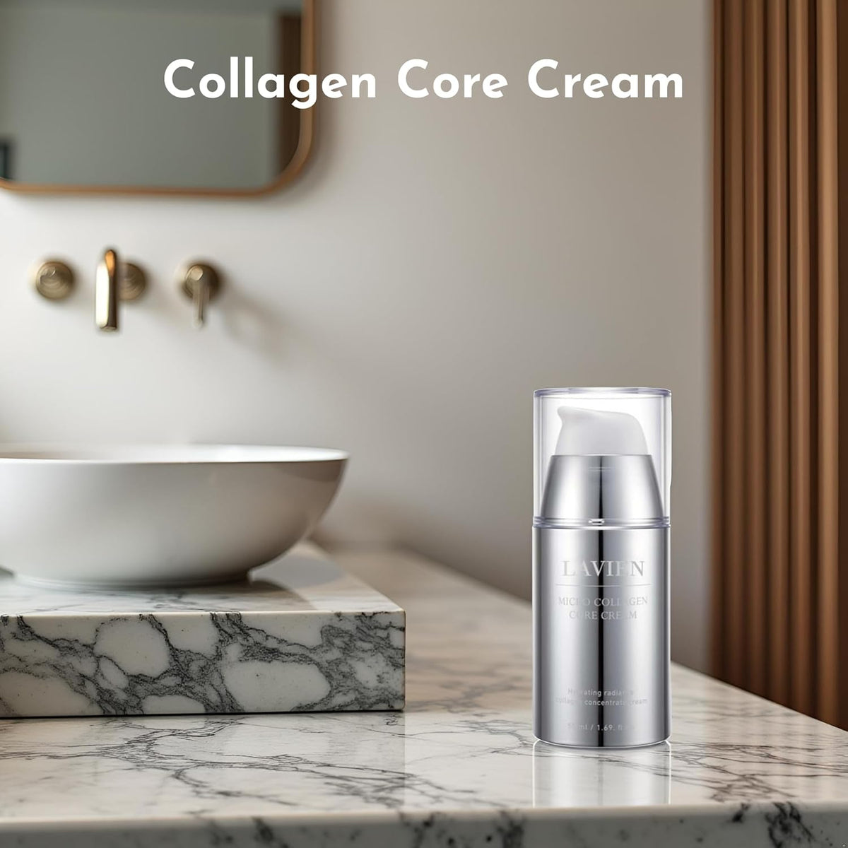 LAVIEN Micro Collagen Core Cream - Nourishing Facial Cream, Hydration and Elasticity - 60.3%