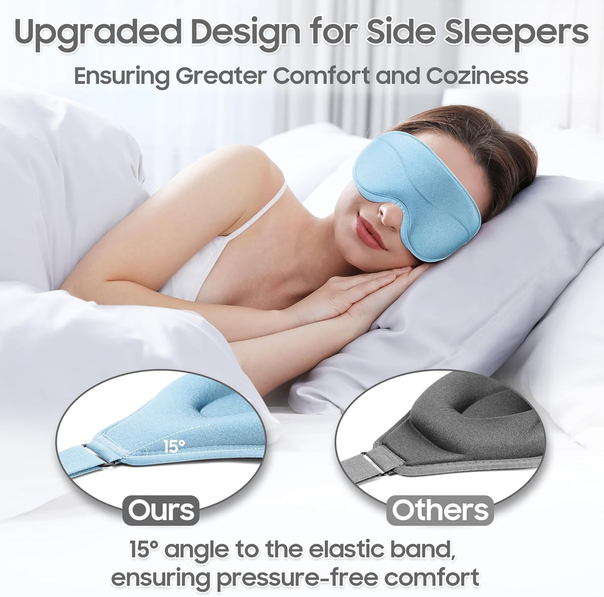 Sleep Mask - Total Blackout 3D Sleeping Mask, Super Lightweight & Silky Soft Eye Mask for Sleeping