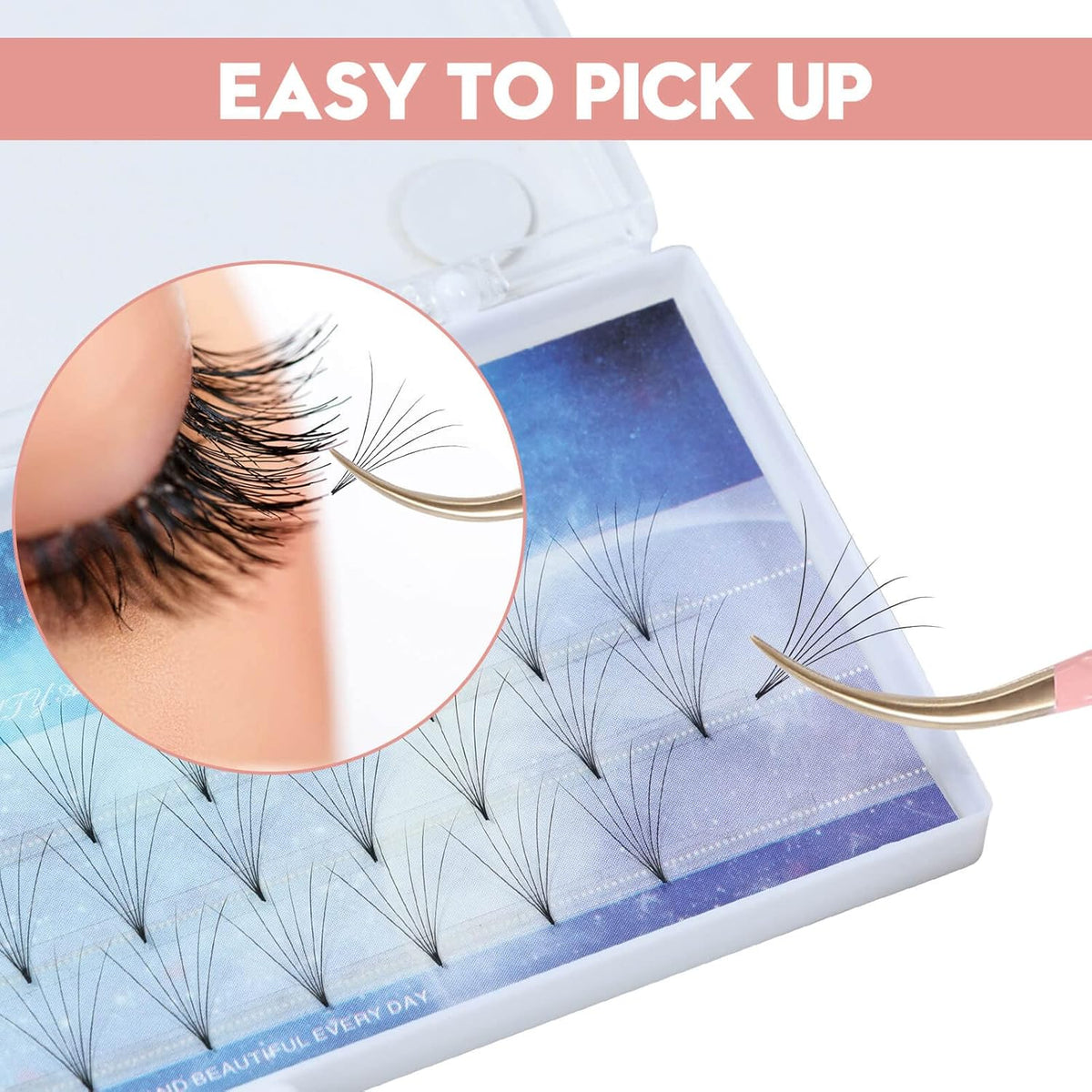 Ms.Queen Volume Lash Tweezers Set,2Pcs Fiber Tip 45 Degree Volume and Curved Isolation Eyelash