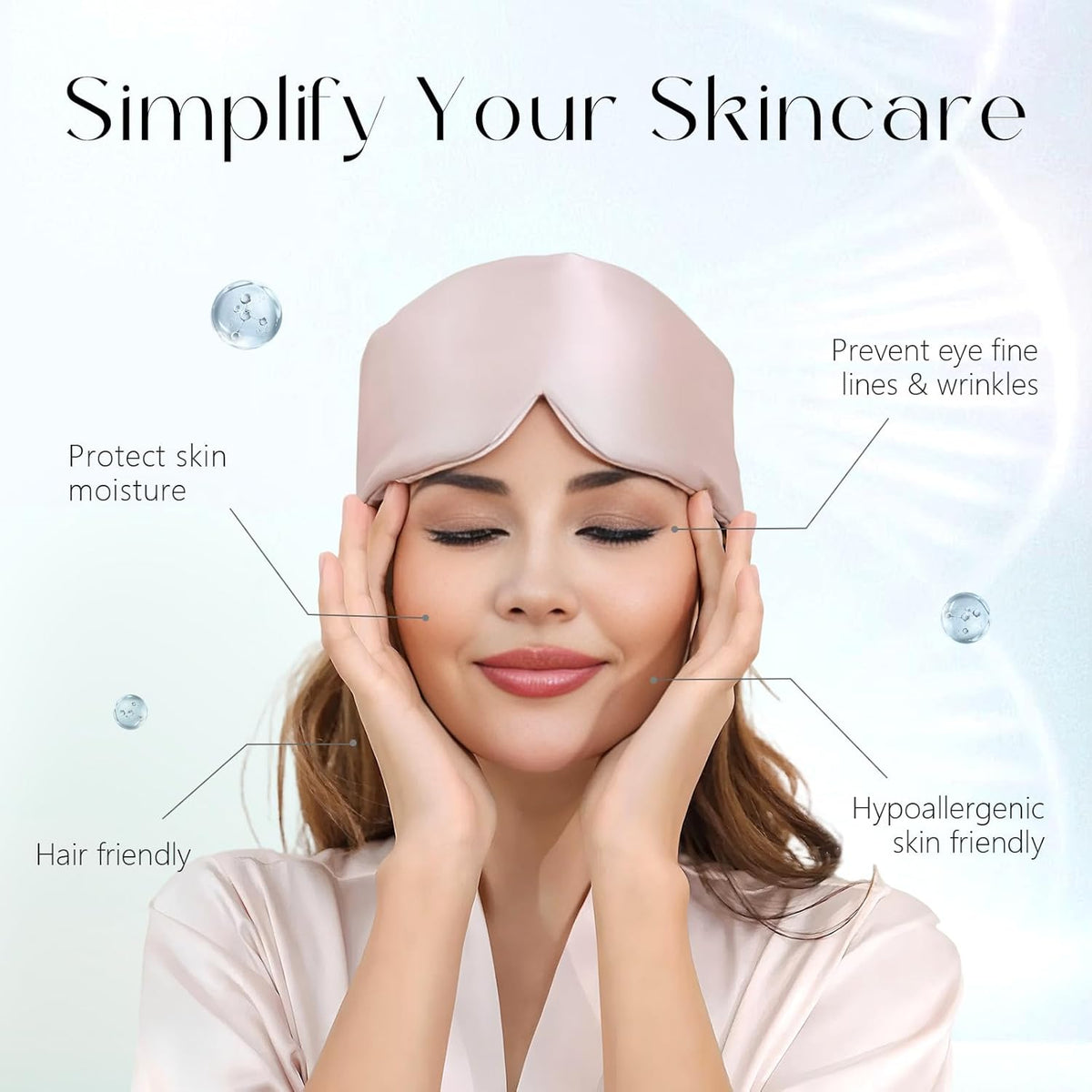 ZIMASILK 100% 22 Momme Mulberry Silk Sleep Mask - Full Silk Filled, Ultra-Soft & Breathable