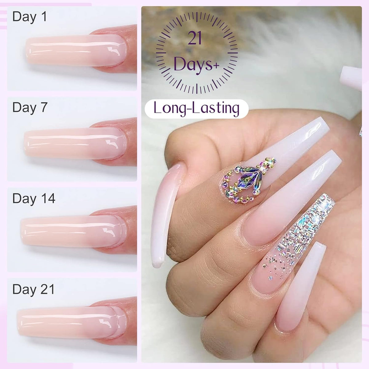 SAVILAND 100 g Builder Nail Gel U V - 3.5 oz Nude Color Hard Gel for Nails High-Capacity for Nail