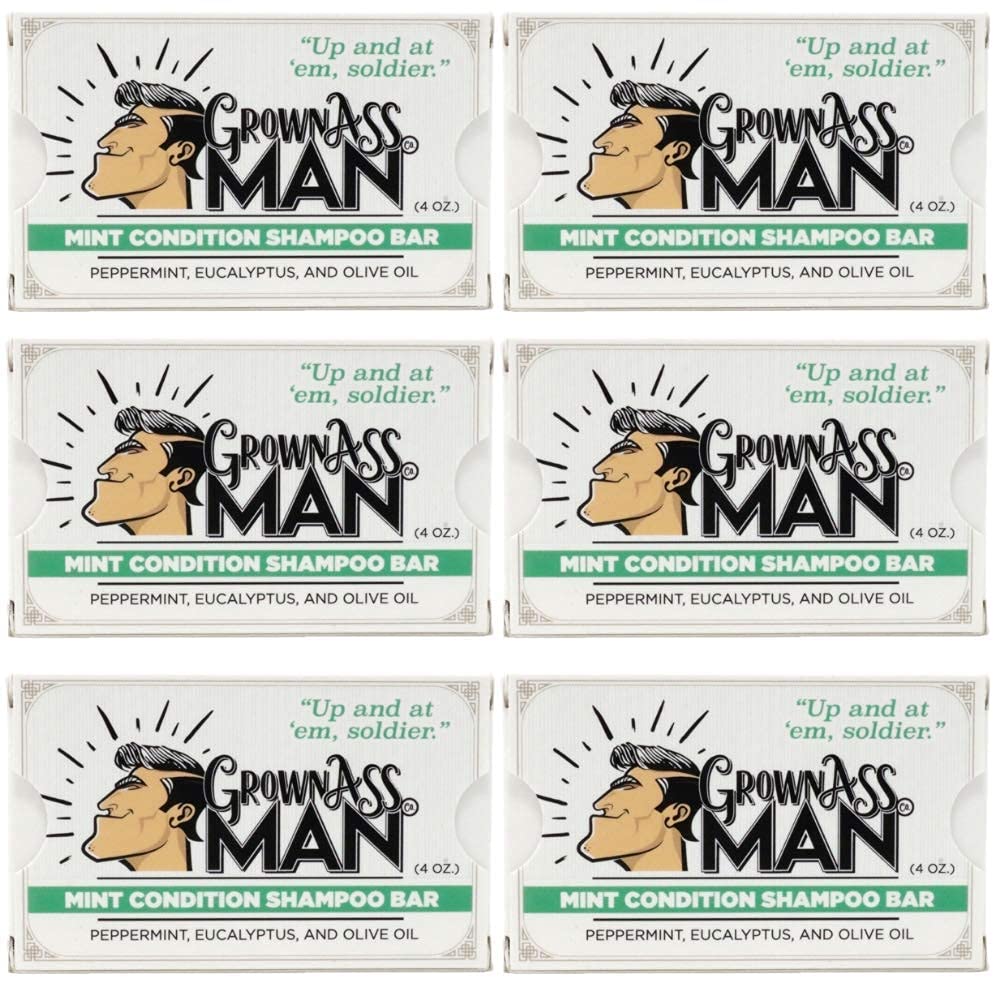 Solid Shampoo Bar Rich Lather 3 in 1: Hair, Beard & Body Wash - Plastic Free & Eco-Friendly