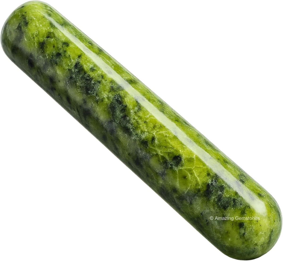 Amazing Gemstone Green Jade Crystal Wand Massage Stick - Pelvic Wand Gua Sha for Adults - Crystals
