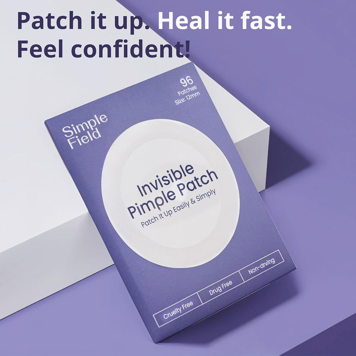 Pimple Patches for Face (96 Count). Invisible Hydrocolloid Acne Patch for Blemishes, Zits, and