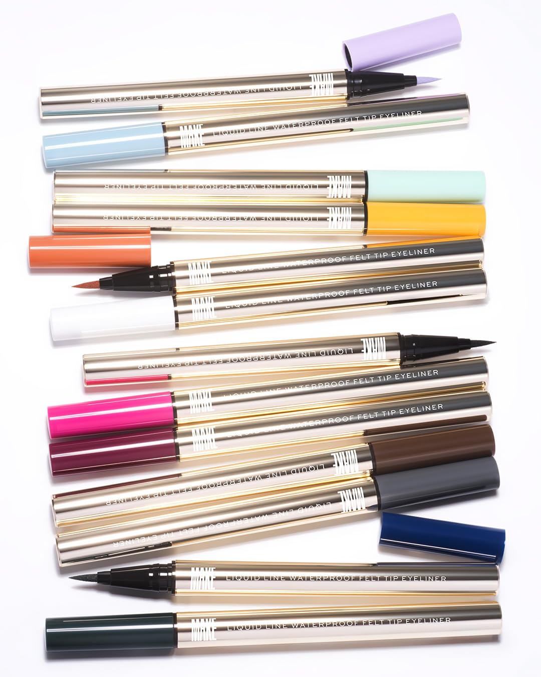 MAKE Beauty Liquid Line Waterproof Liquid Eyeliner Pen. Smudge-Proof Felt Tip for Precise