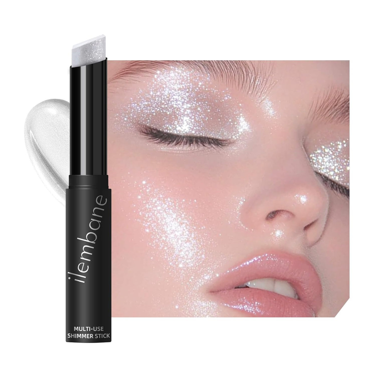 Shimmer Stick for Eyes, Lips, Face and Body Cream Highlight Eyeshadow, Multi-Use Diamond Like