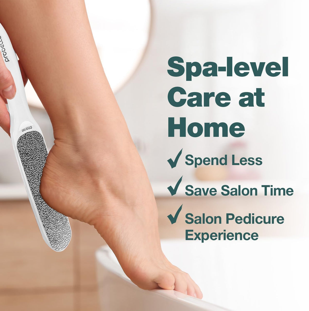 Probelle Double Sided Multidirectional Nickel Foot File Callus Remover - Immediately Reduces