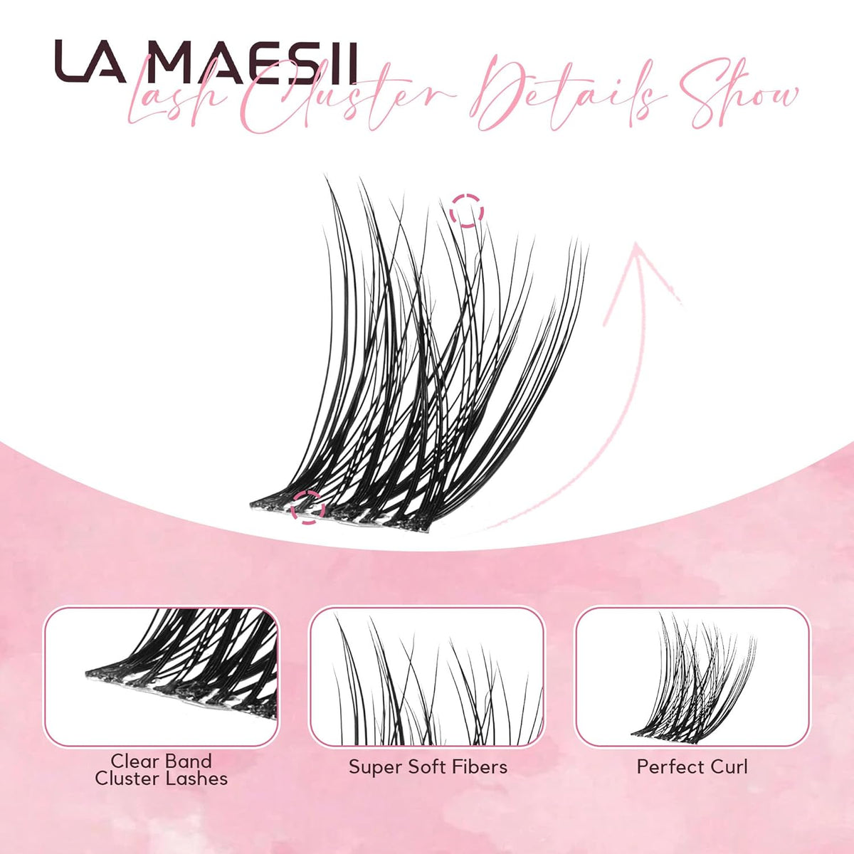 120Pcs Clear Band Lash Clusters 10-14mm Natural Look Cluster Eyelashes C Curl Resuable Invisible