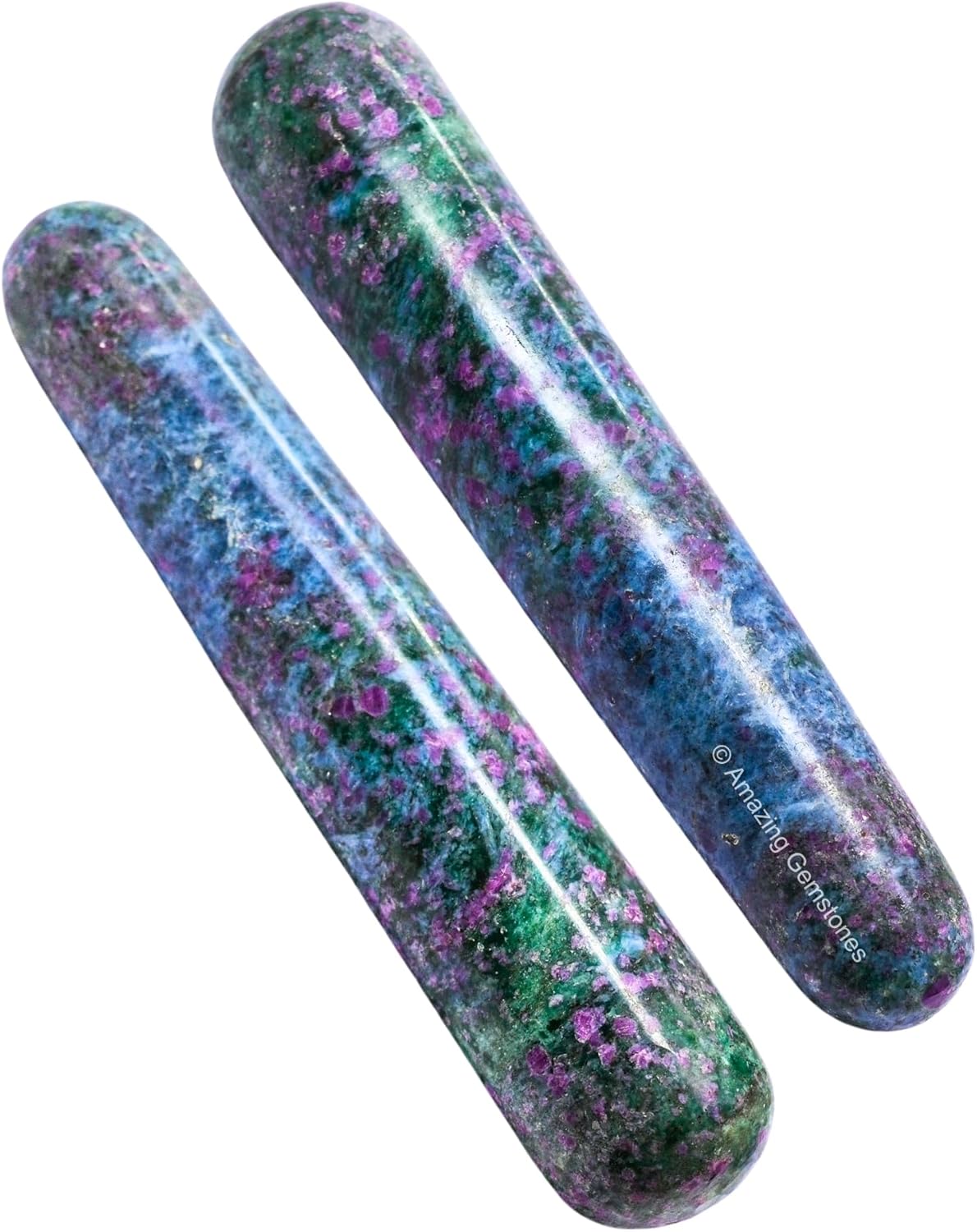 Amazing Gemstone Ruby Kyanite Crystal Wand Massage Stick - Pelvic Wand Gua Sha for Adults