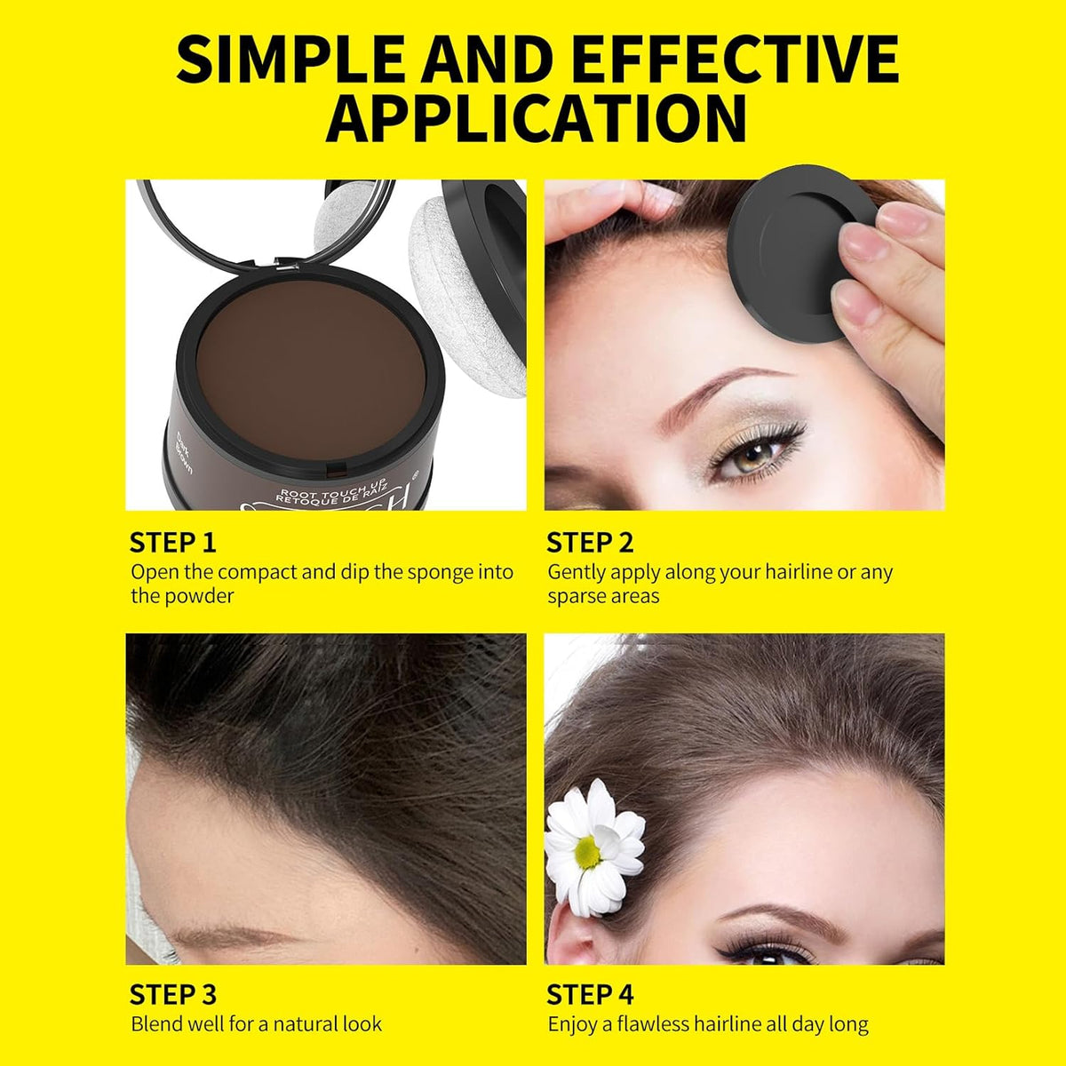 Sevich Hairline Powder, Instantly Conceals Hair Loss, Hair Shadow Toppers for Women & Men, Root