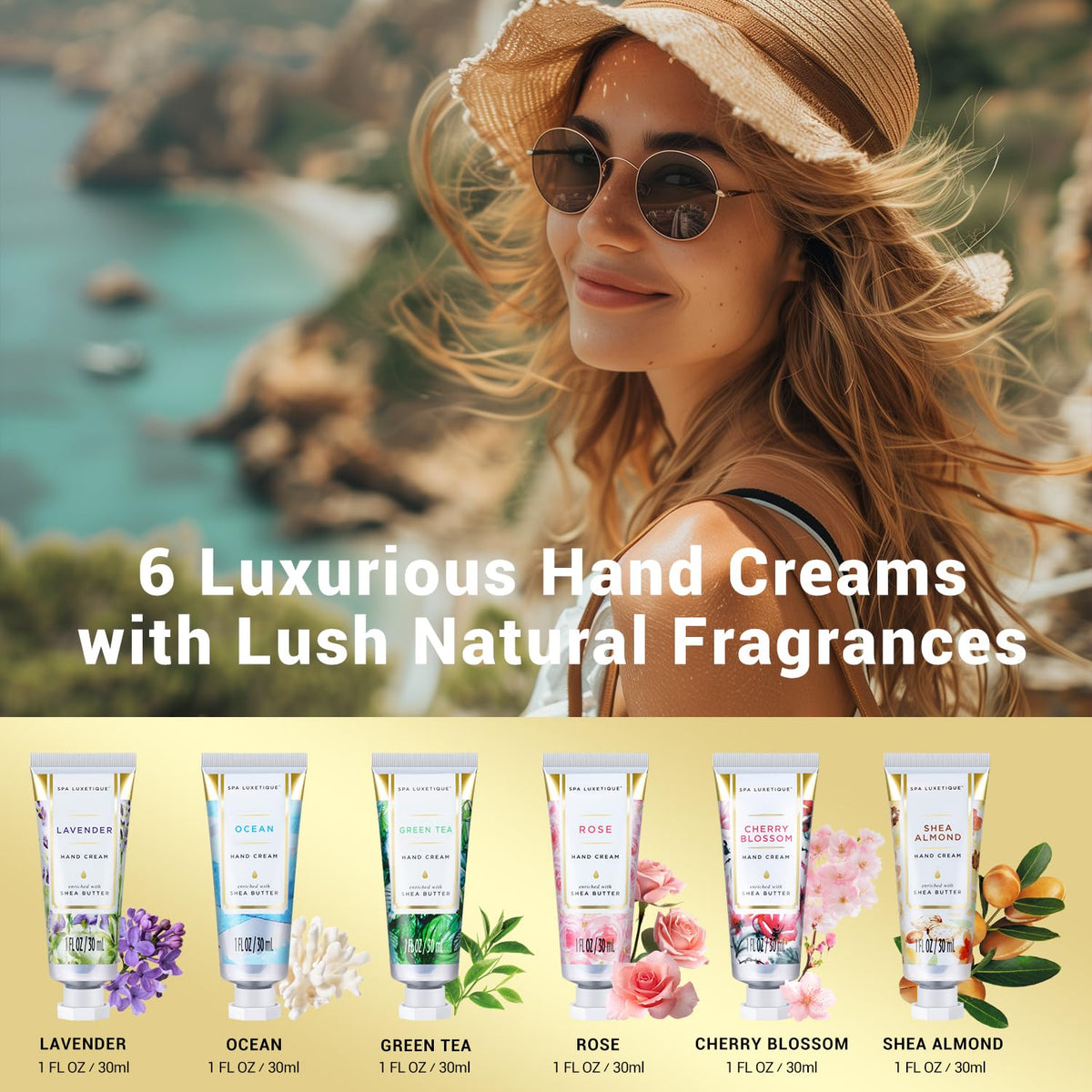 spa luxetique Hand Cream Hand Cream Set Gift for Women Hand Lotion with Natural Aloe and Vitamin E