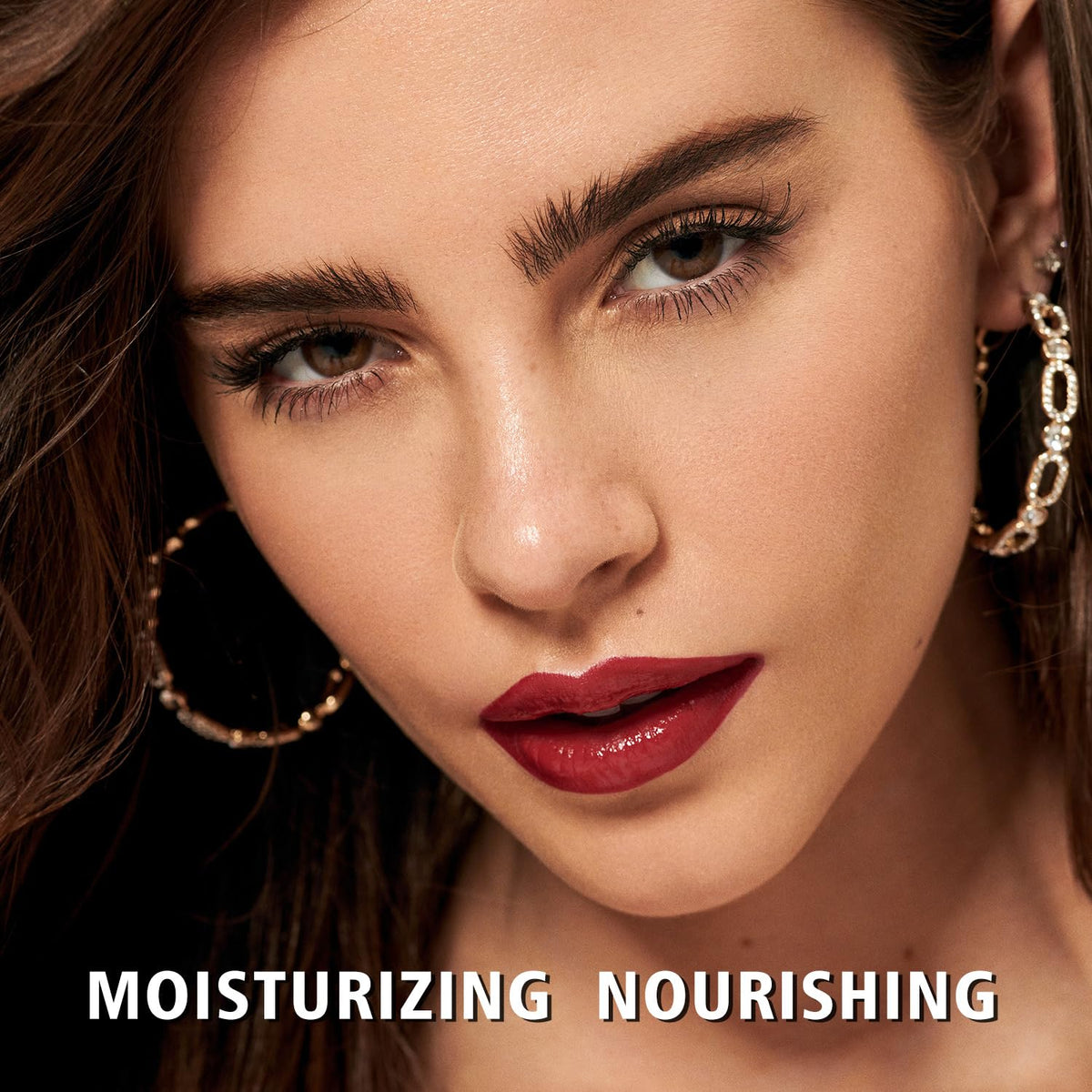 MAKI YIKA Moisture Dark Red Lipstick for Women Hydrate Lip Balm for Dry Cracked Lips Weightless