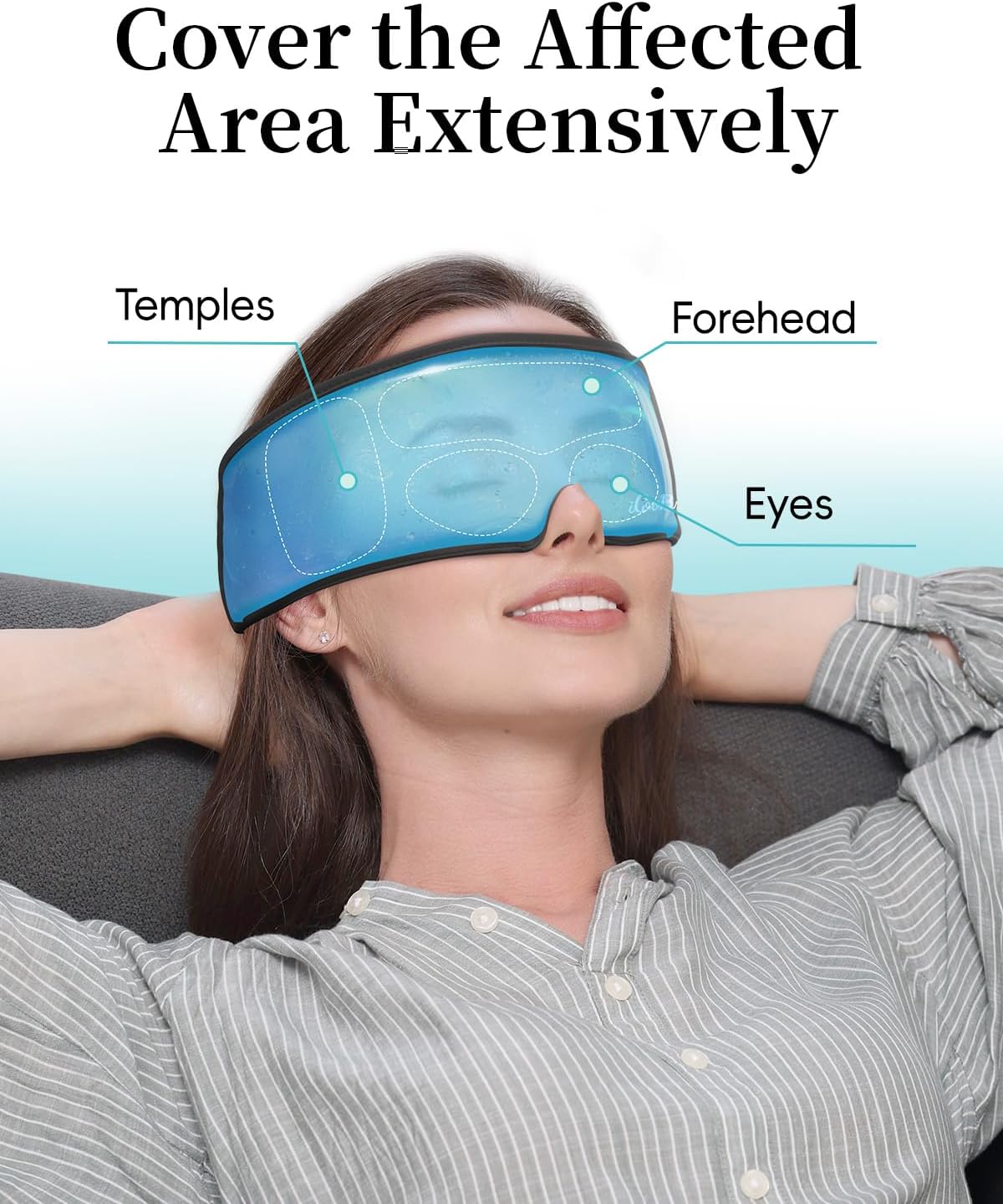 Cooling Eye Mask for Puffy Eyes, Headache and Migraine Relief Gel Eye Mask, for Headache