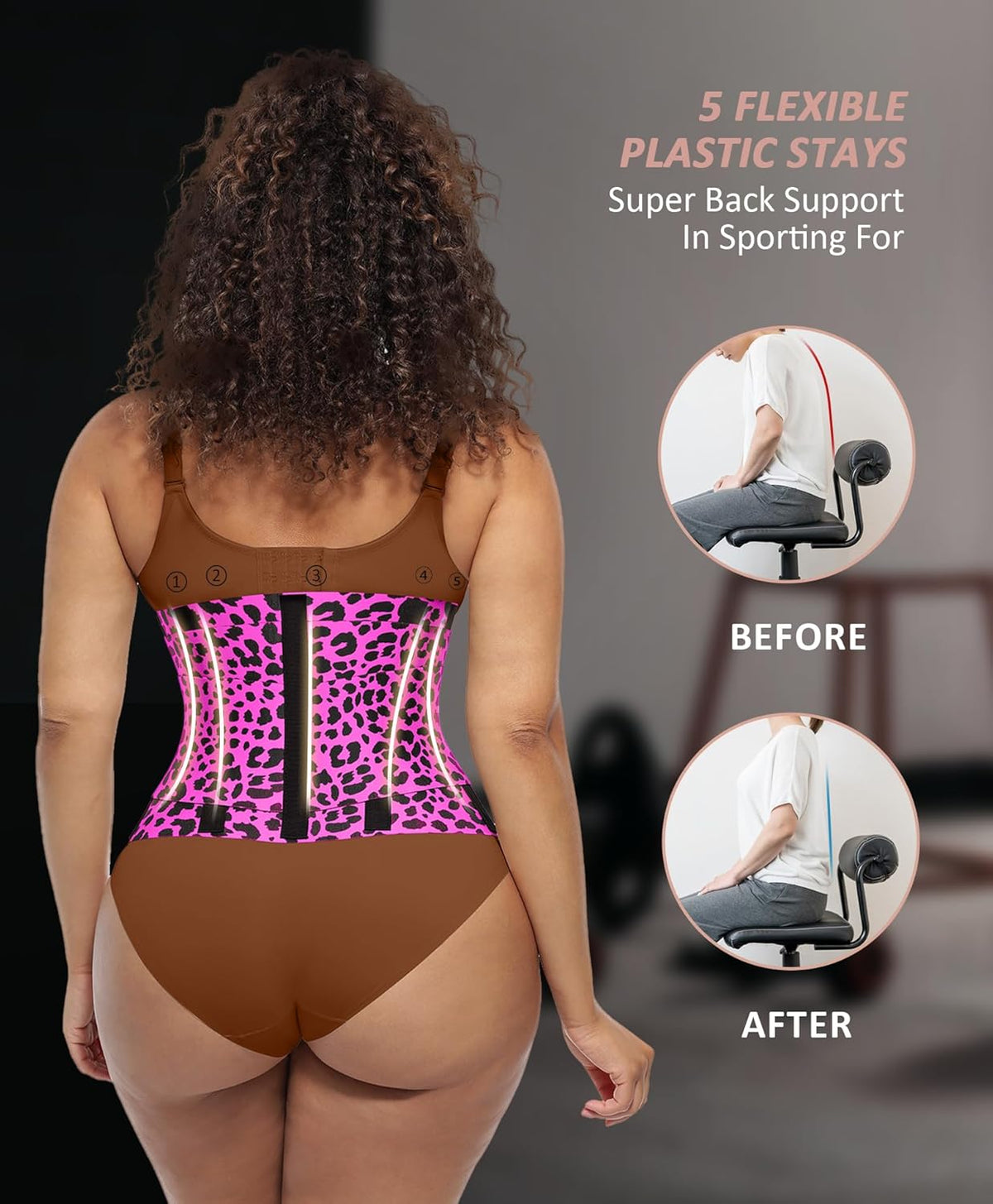 FeelinGirl Waist Trainer Belt Waist Cincher Trimmer Ab Belt Tummy Control Body Shaper with Triple