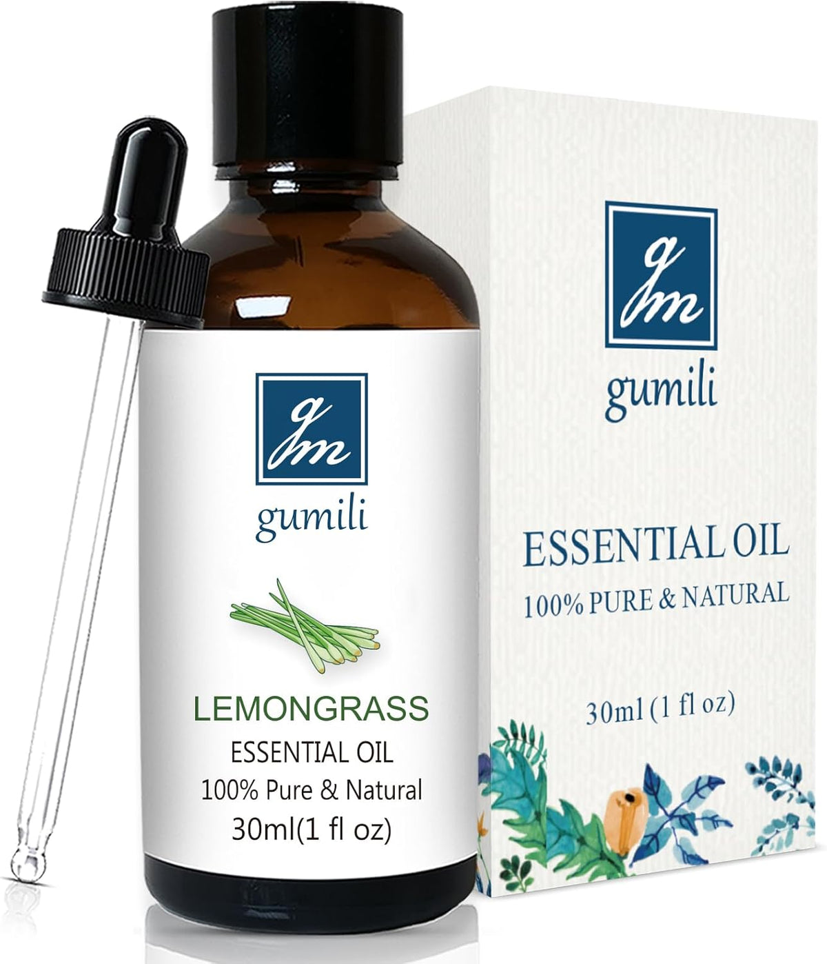 Lemongrass Essential Oil 1 Oz – 100% Pure Natural Lemongrass Oil for Diffuser, Skin, Body, Spray