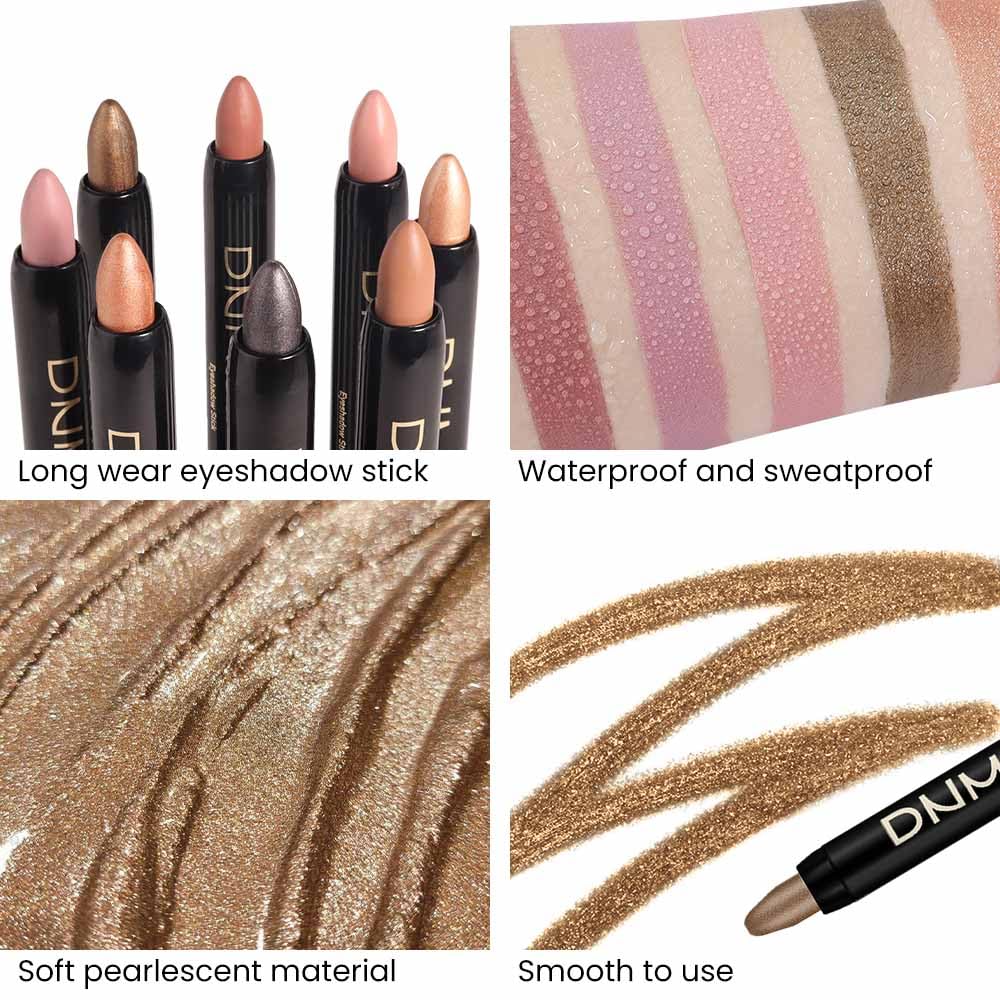 Kaely 8Pcs Cream Eye Shadow Sticks Set, Matte Shimmer Eyeliner Pencil Eyeshadow Palette Makeup, Eye