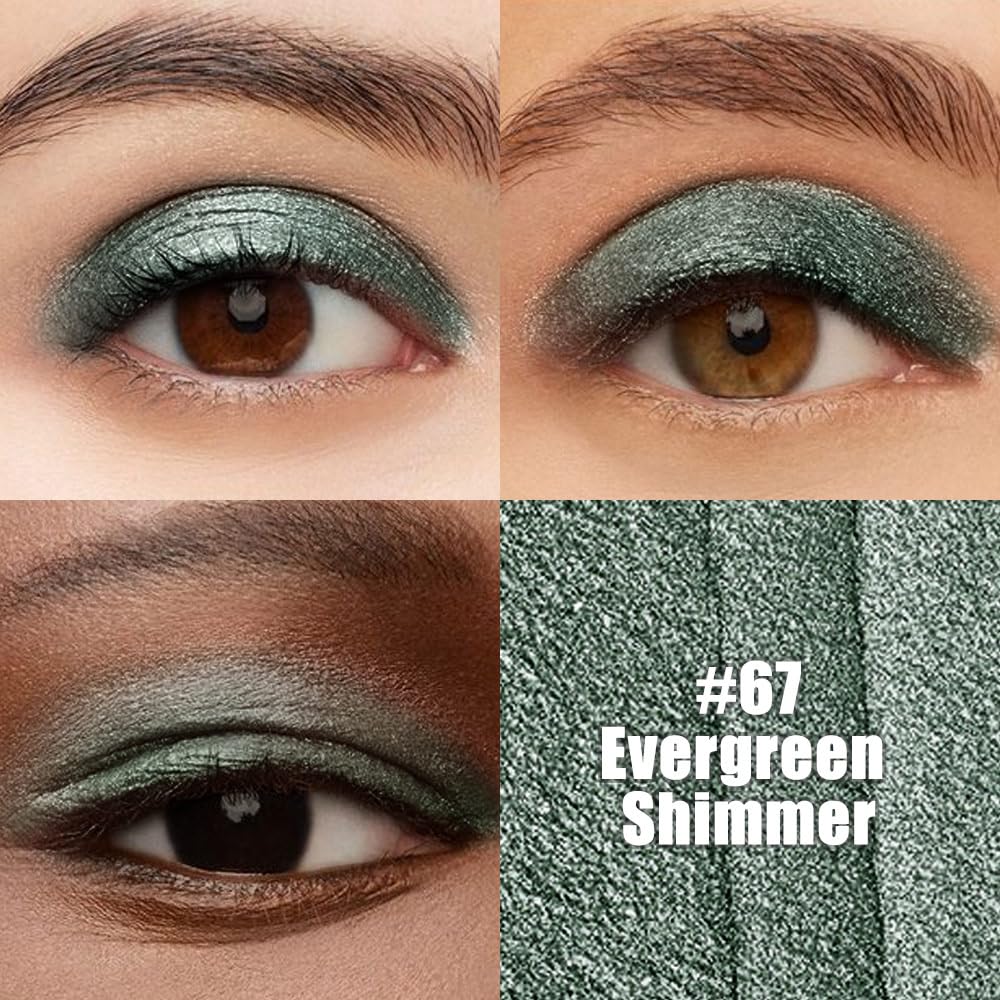 Kaely Cream Eye Shadow Sticks, Evergreen Shimmer Eyeliner Pencil Eyeshadow Palette Makeup, Eye
