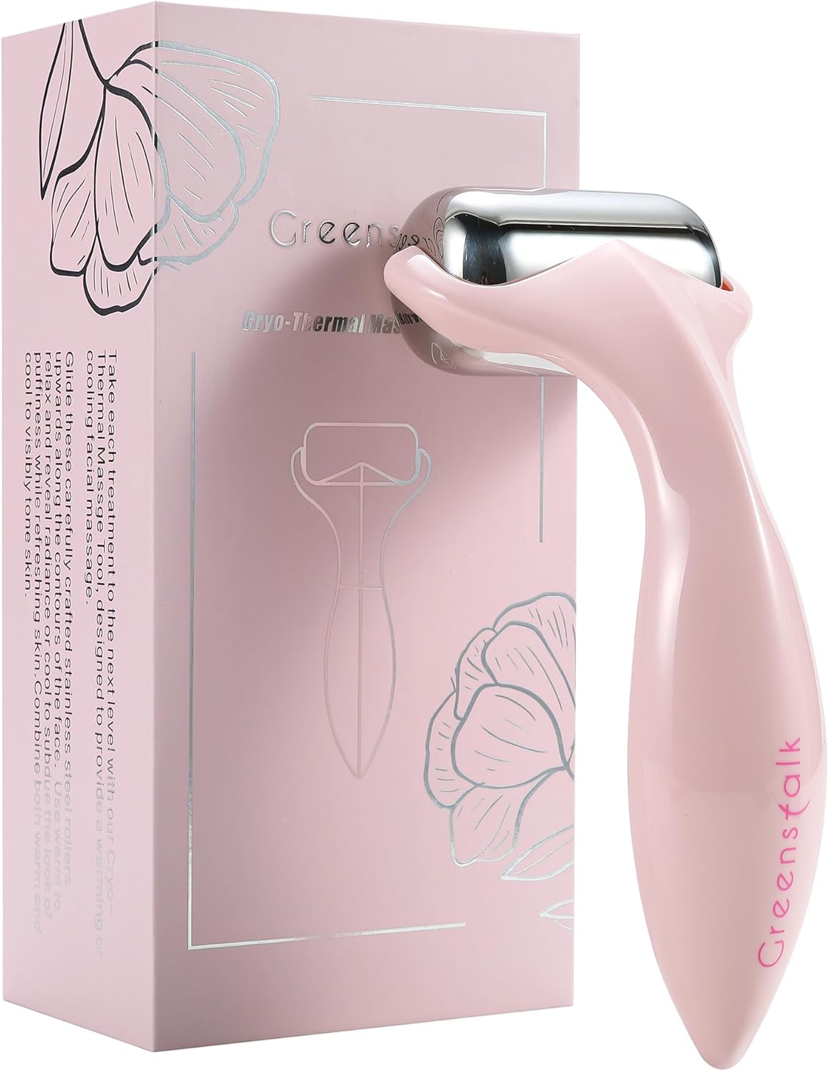 Greenstalk Ice Roller for Face & Eyes – Medical-Grade Stainless Steel Cooling Face Roller for