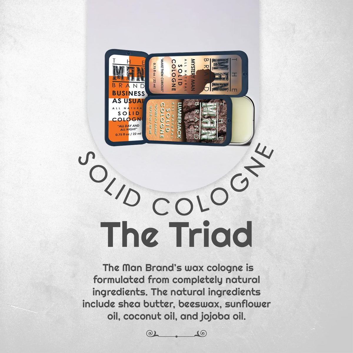 Solid Cologne Sample Set - Mens Sample Cologne Pack - Mens fragrance Sampler Set - Mens Travel Size