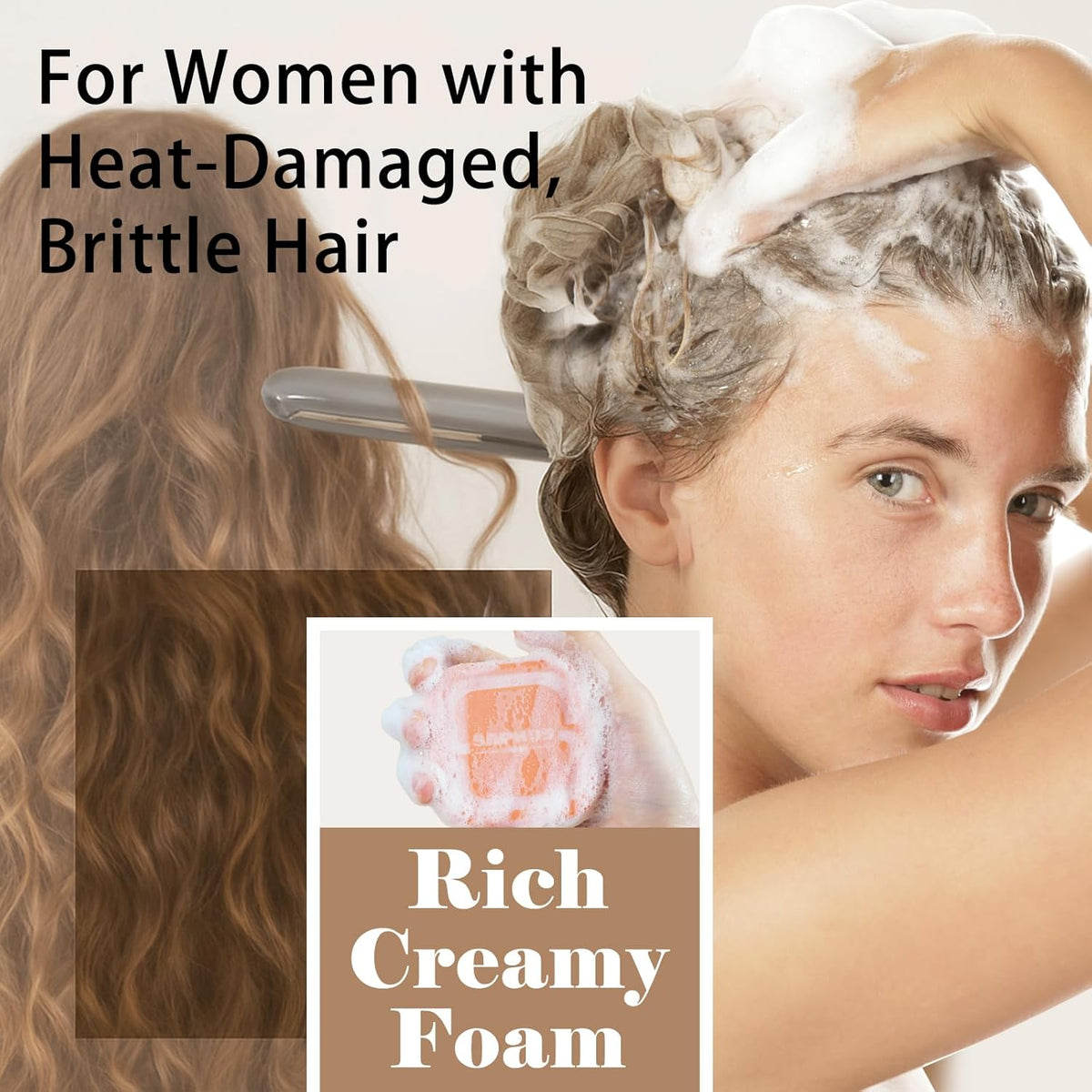 Argan Oil Bar Shampoo and Conditioner Set for Strengthening, Cleansing & Moisturizing Dry & Curly