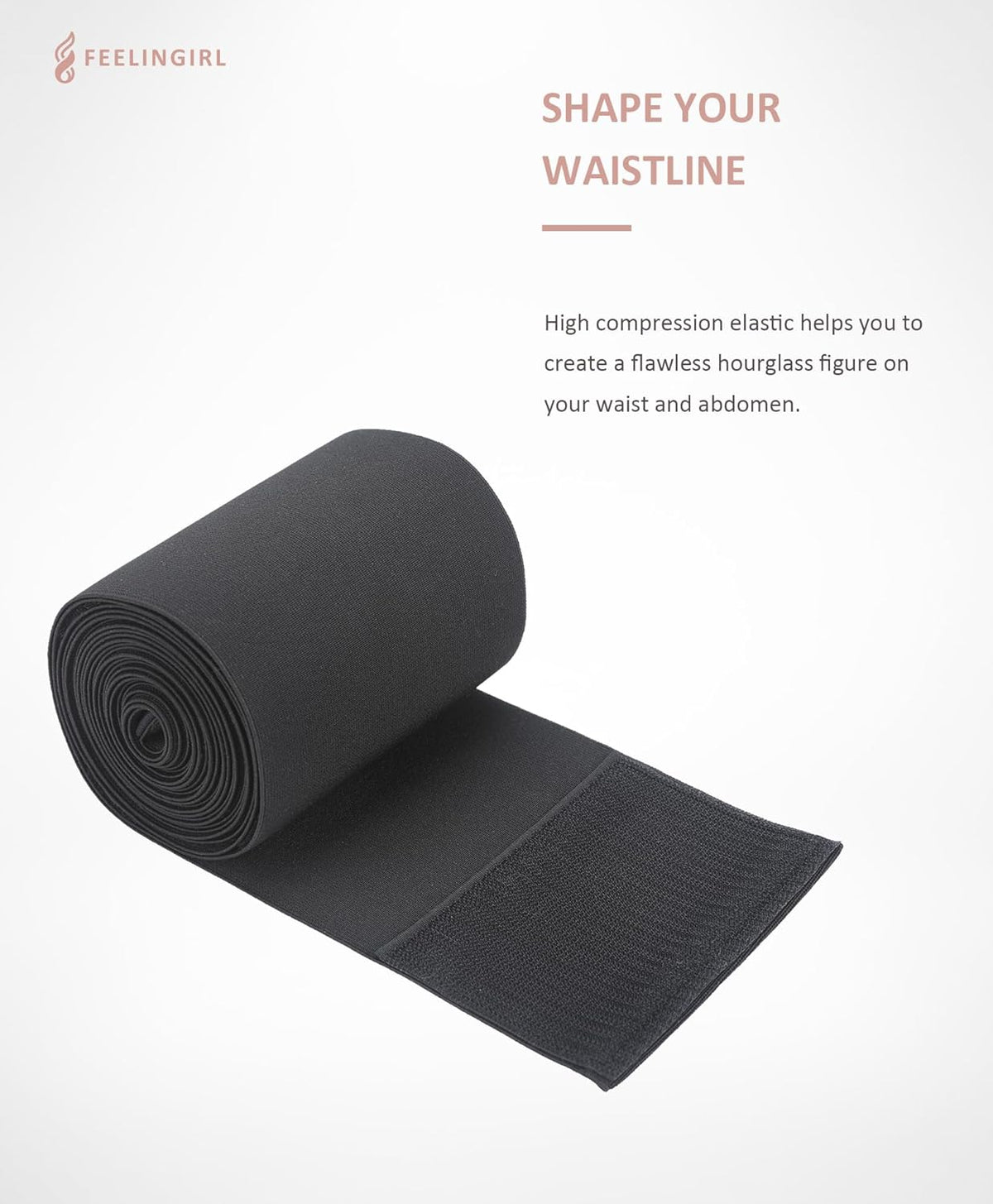 FeelinGirl Waist Trainer for Women Trimmer Belt Waist Cincher Tummy Wrap Plus Size Snatch Me Up