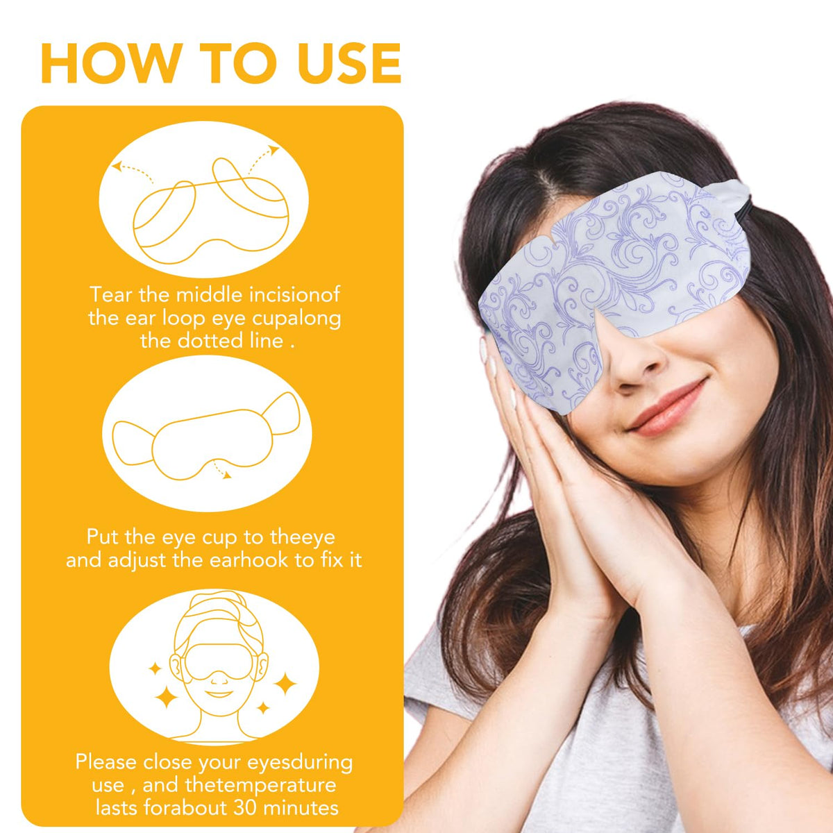 XPCARE Steam Eye Masks for Dry Eyes, Self Heated Steam Warm Eye Mask, Disposable Heated Eye Mask