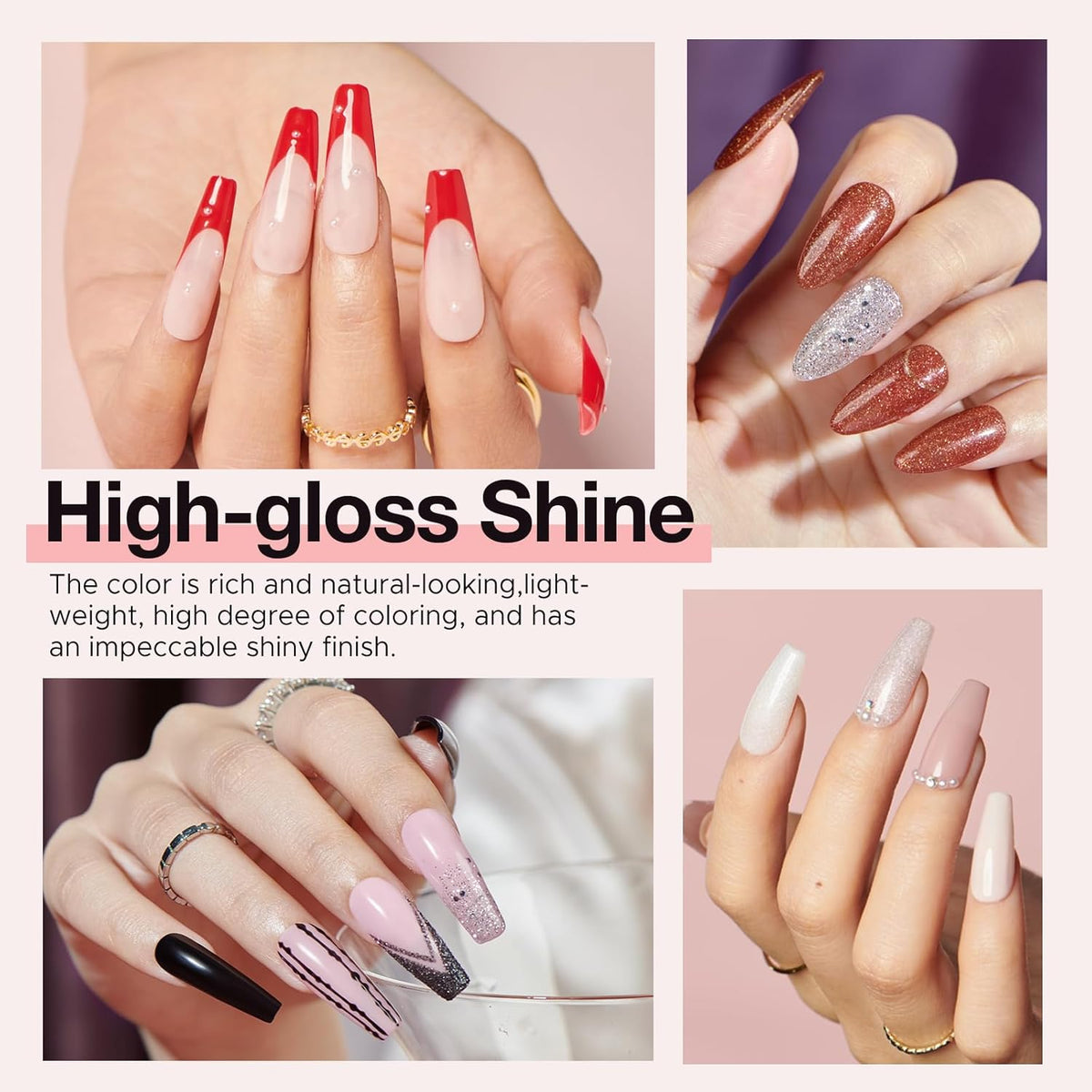AZUREBEAUTY 31 Pcs Dip Powder Nail Kit Starter, 20 Colors Glitter Nude Pink Gray Red Dip Powder