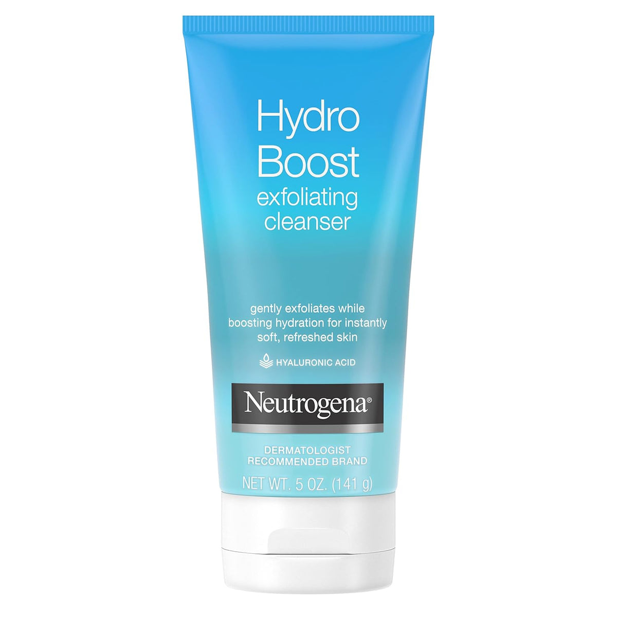 Neutrogena Hydro Boost Gentle Exfoliating Daily Facial Cleanser with Hyaluronic Acid, Clinically