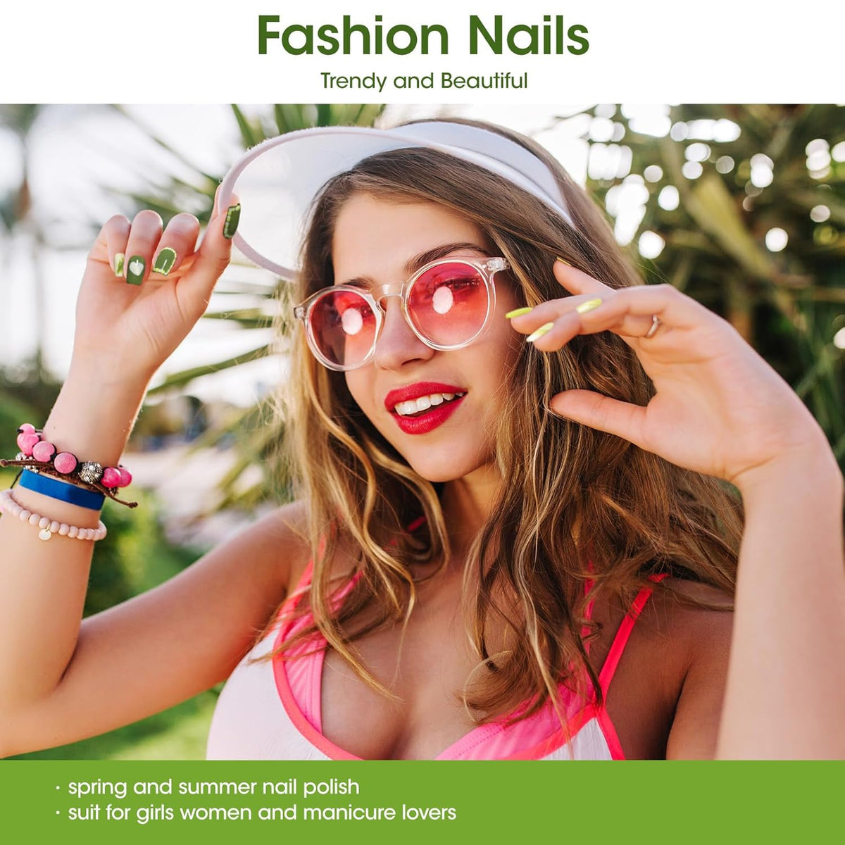GELLEN Green Nail Polish Non Gel, Fast Air Drying Traditional Regular Green Nail Polish Spring