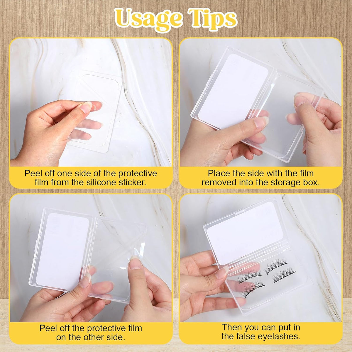 Eyelash Case, Eyelash Holder Case, Clear Compact Eyelashes Container, Portable Silicone False Lash